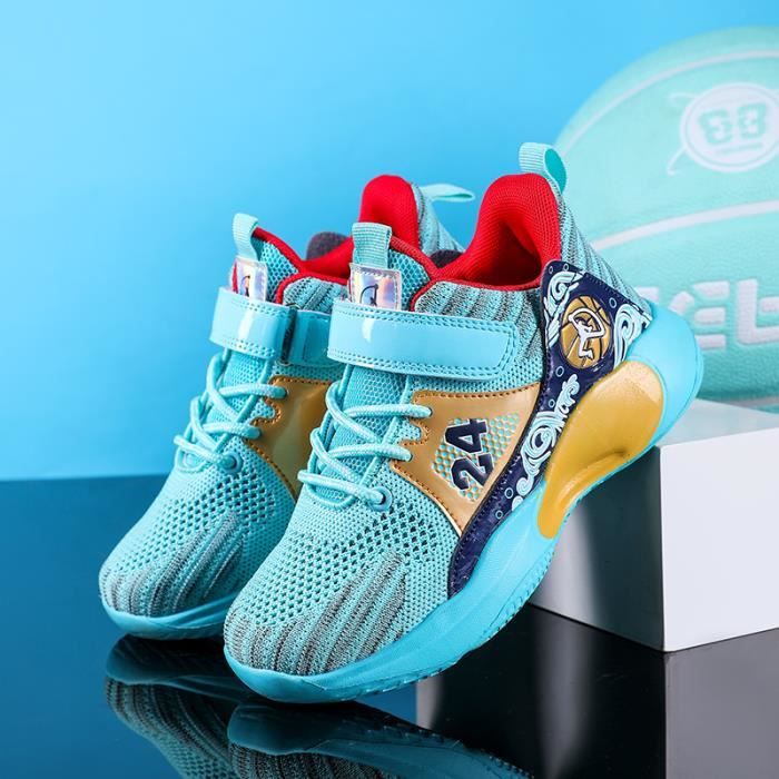 Basket Enfant Exportatif Gar on Fille Bleu Scratch Bleu