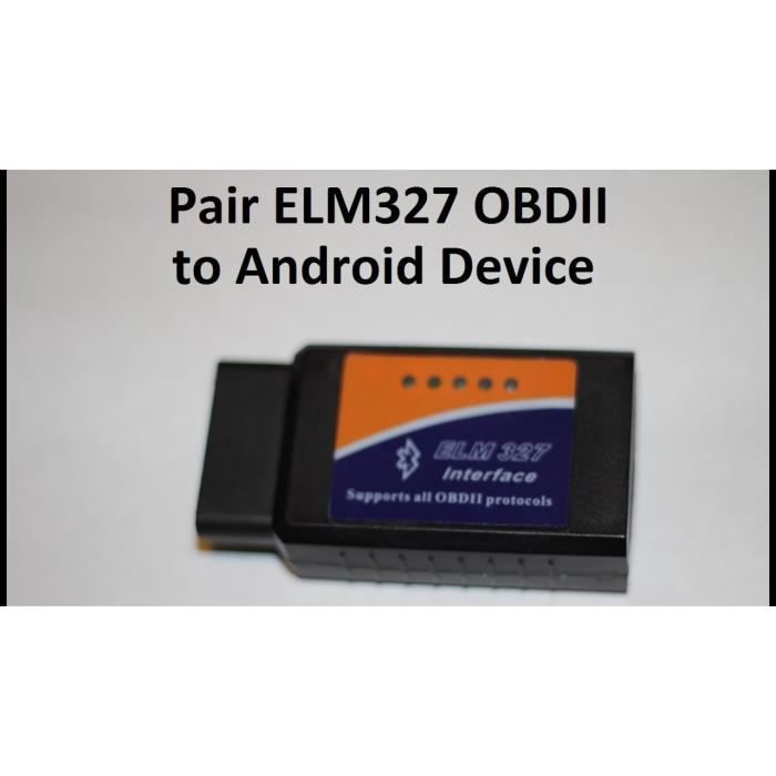 ELM327 ODB2 Bluetooth INTERFACE ELM 327 BLUETOOTH DIAGNOSTIQUE DIAG SCAN  Android - Cdiscount Auto