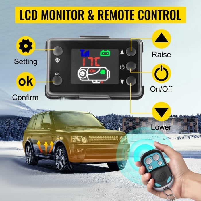 Chauffage Diesel Vevor - Avec connexion Bluetooth - Écran LCD - Avec  télécommande et
