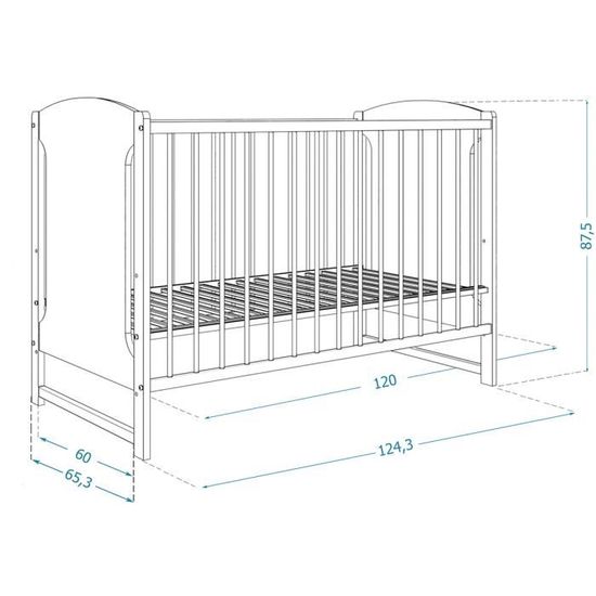 Lit Bebe Tola 01 60x1 Couleur Blanc Livre Avec Le Tiroir Sommier Et Le Matelas En Mousse Cdiscount Puericulture Eveil Bebe