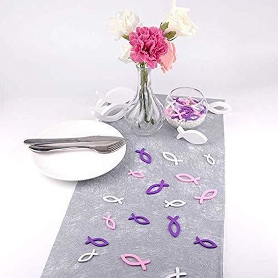 60 pièce streudeko mariage décoration de table fête Baptême Anniversaire Décoration bois