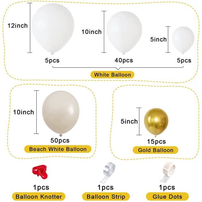 Arche Ballon Noir Et Or, 116 Kit Arche Ballons Anniversaire Doré Noir Et  Blancs Sable Décoration De Fête Guirlande De Ballon[w328] - Cdiscount Maison