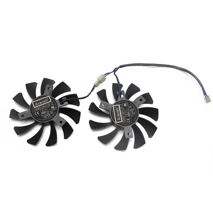 Double ventilateur pour carte graphique MSI Geforce GTX 1050Ti GTX
