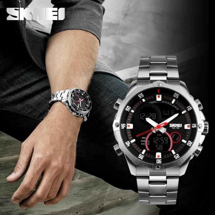 Men's digital stainless steel watches shop