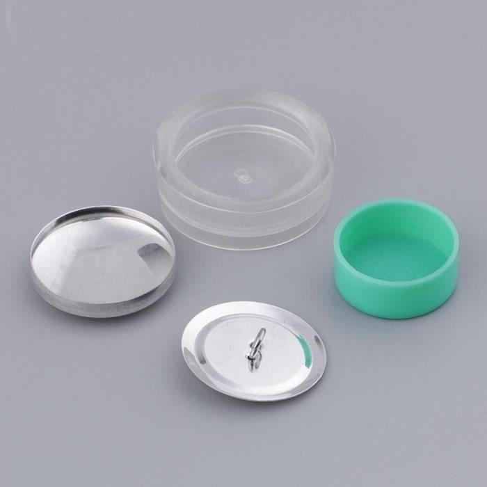 30 Boutons Machines Lourds 60L - Ébauches Rondes En Métal - Ø 38 Mm - Rembourrage Inclus - Neuf - Couleur Argent