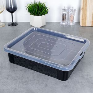 Lot de 100 petits récipients en plastique avec couvercles, 25 l - Réutilisables - Pour sauces Lot de 100 petits récipients en plastique avec couvercles, 25 l - Réutilisables - Pour sauces