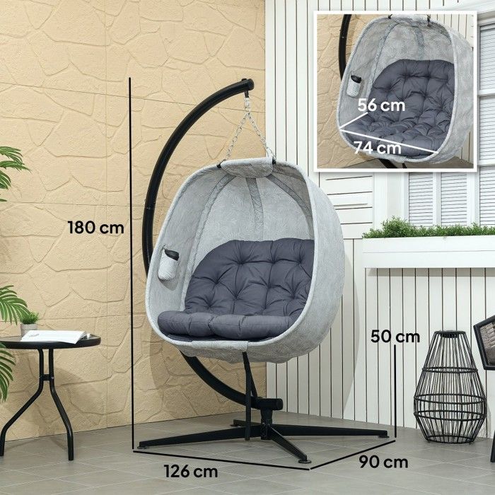 Coussin de chaise et relax, rembourré pour balançoire œuf et panier