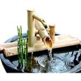 Kit De Fontaine en Bambou avec Pompe, Caractéristiques De l'eau en Bambou pour Le Jardin, Fontaine Japonaise Intérieure Extéri[231]-0