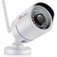 1080P Caméra de Surveillance Extérieure WiFi Ctronics Caméra IP sans Fil Vision Nocturne Alerte de Détection de Mouvement  (Blanc)-0