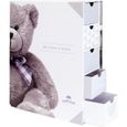 DOMIVA Livre naissance Little Bear - + Boîte à trésors - Blanc/Gris - 22,5 x 31 cm-0
