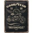 Plaque en métal 15 X 20 cm : Goodyear pneus motos-0