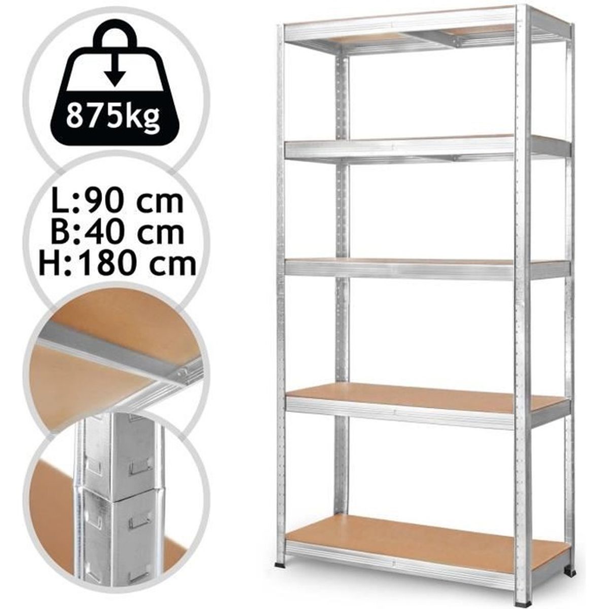 Etagere Charge Lourde 875 Kg Clipsable Modulable Meuble De
