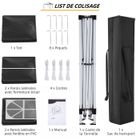 LUCKZON Accessoires de Tonnelle, les barres, le toit, le toile, etc. - Selon vos besoins