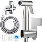 TEMPSA Pommeau de Bidet - Inox - Support sans Perçage - Pulvérisateur Autonettoyant - Hygiène Féminine - 1.47 lbs