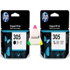 Pack HP 305 HP305 pour imprimante HP Deskjet 2800 2810 2820 2821 2822 2823 + un surligneur PLEIN D'ENCRE