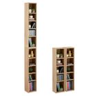 IDIMEX Etagères modulables MUSIQUE pour CD et DVD, lot de 2 meubles de rangement en colonne avec 10 compartiments, en mélaminé