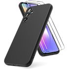 Coque Noir pour Samsung Galaxy A54 5G (6,4") et 2 Verres Trempé Film Protection Ecran Little Boutik®