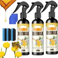 3 vaporisateurs de cire d'abeille naturelle micro-molécularisée pour meubles - Spray de polissage et de polissage pour meubles
