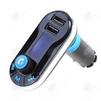 HTBE® Lecteur MP3 de disque U de voiture avec charge Transmetteur FM Bluetooth mains libres double port USB de charge pour répondre 