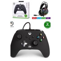 Pack Manette XBOX ONE-S-X-PC NOIRE EDITION Officielle + Casque Gamer PRO H7 SPIRIT OF GAMER XBOX ONE/S/X/PC