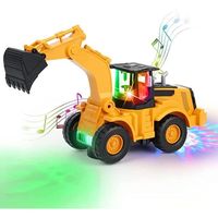 Pelle de construction jouet pour enfants, camion pelle avec roue universelle électrique, jouets éducatifs, cadeaux avec lumière N°1