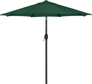 PARASOL Sogeshome Parasol 264 cm, parasol de jardin inclinable, parasol de terrasse, parasol à manivelle avec protection UV, vert