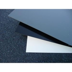 CLÔTURE - GRILLAGE Plaque coupé PVC rigide 1000 x 495 x 2 mm noir [153]