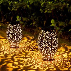LAMPION Lanterne Solaire Exterieur Jardin, 2 Pièces Lampe 