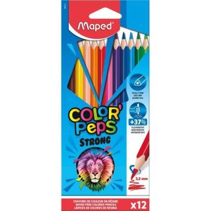 CRAYON DE COULEUR Crayons de Couleur STRONG Color'Peps - 12 Crayons 