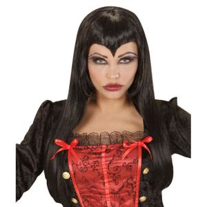 Sorcière Femme Attirante vampire noir et rose Perruque Halloween Déguisements