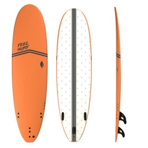 PLANCHE DE SURF Planche de surf en mousse FEEL SURF - 7’0 x 22 x 3 3/16 - 56.21L - Mixte - Orange
