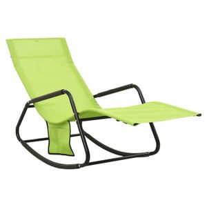 CHAISE LONGUE SVP- MODERNE Chaise longue Acier et textilène Vert 29457