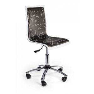 CHAISE DE BUREAU Chaise de bureau en éco-cuir Gris Fumé YOUNG 42,5x40x h87 / 99 cm