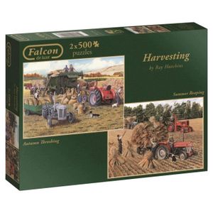 PUZZLE JUMBO 611124 -Puzzle 2 x 500 Pièces - HARVESTING -