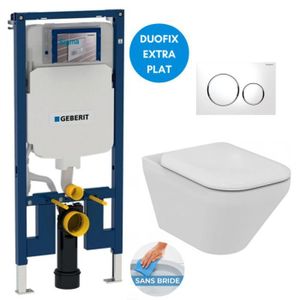 WC - TOILETTES Pack Bati-support Geberit Extra plat UP720 + WC sa