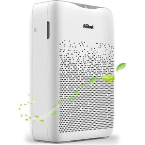 Aiibot purificateur d'air maison silencieux 28db, filtre hepa, éliminateur  de poussière, pollen, allergènes, odeurs et gaz nocifs, minuterie 1,2,3,4h  EPI188 - Conforama
