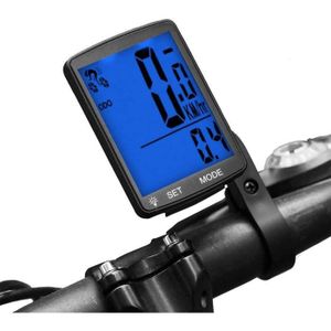 COMPTEUR POUR CYCLE Lurowo Compteur de vitesse pour vélo avec écran LCD sans fil - étanche - Podomètre - Compteur de vitesse - Mémoire automatique -12