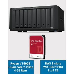 SERVEUR STOCKAGE - NAS  Synology DS1821+ Serveur NAS 8 baies WD RED PRO 32