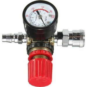 Pressostat / Régulateur De Pression Pour Compresseur D'Air - Max 0.8 MPa, Avec Manomètre Et Connecteurs