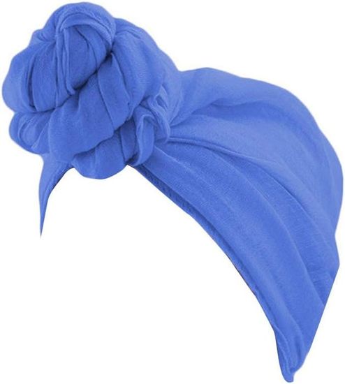 Treer 2 Pièces Hommes Femmes Chapeau Durag En Soie Accessoires De Mode Bonnet Musulman Turban Headwraps Casquette Avec Longue Queue Casquette De Vague, Imprimé Rose (One Size,bleu