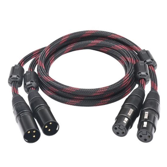 TNP Câble adaptateur 3,5 mm vers XLR femelle 1,8 m – mâle vers femelle stéréo non équilibrée