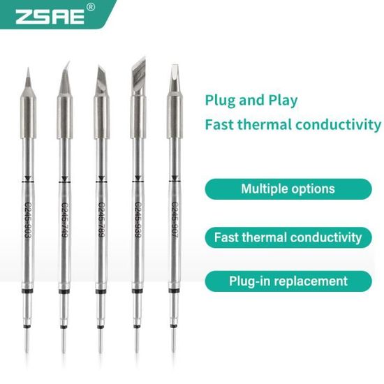 Cartouche De Soudure JBC C245937 Pour Fer T245 | Pointe Optimisée Haute Performance | Pour Soudure Générale Et Composants SMD