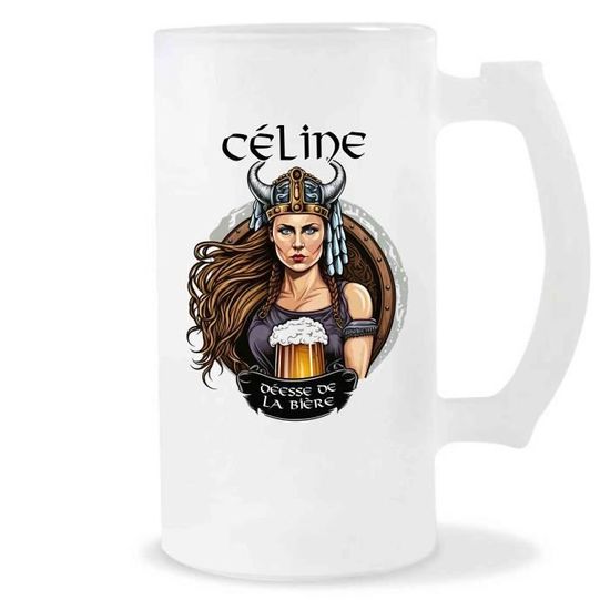 Chope de bière Marlène Lettre Fleur | Verre Alcool Pinte | true Chope de bière Marlène Lettre Fleur | Verre Alcool Pinte | true