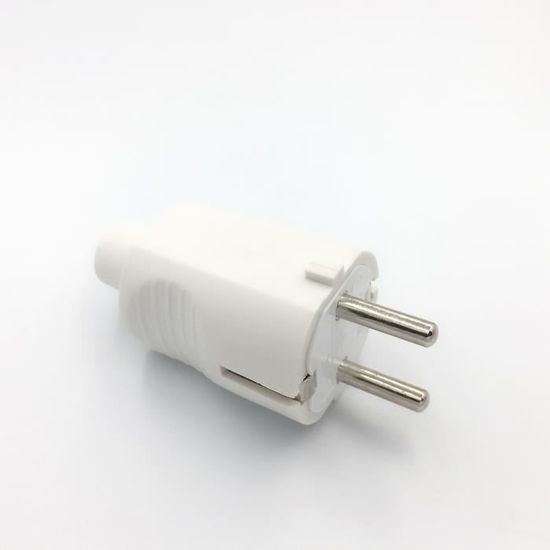 Couleur Prise femelle blanc Connecteur de prise de câble électrique, blanc,  250v, 16a, assemblage, français