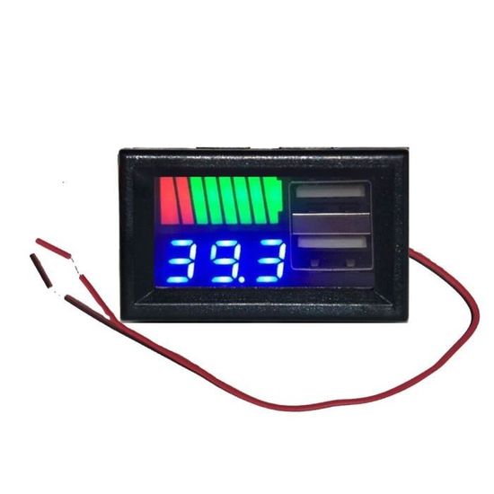 Voltmètre De Batterie étanche 12V-84V - Écran LCD Rétroéclairé, Alarme Basse Tension, Pour Voiture, Moto, Golfette - 6