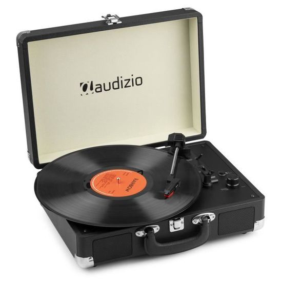 Platine Vinyle Bluetooth Audizio RP112AL – Haut-parleurs Intégrés, 33/45/78 Tours, Design Chêne Rétro - 7