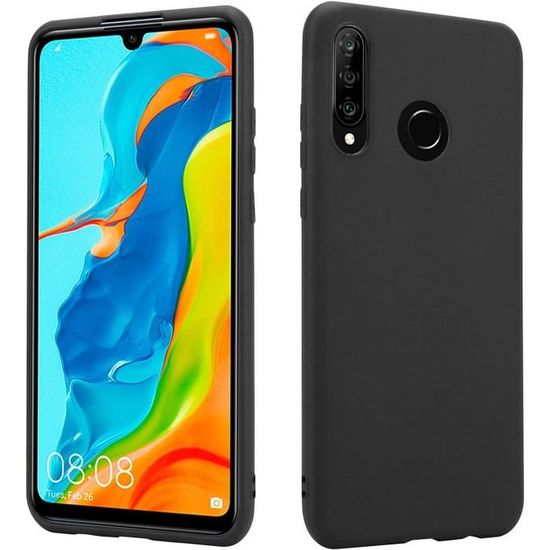 Coque Renforcée Huawei P30 Lite/P30 Pro - Silicone + Verre Trempé, Protection Complète Bleue