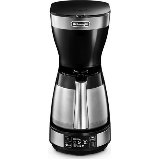 Machine à café filtre DeLonghi Autentica ICM 16731 - 10 tasses - Noir, Acier inoxydable