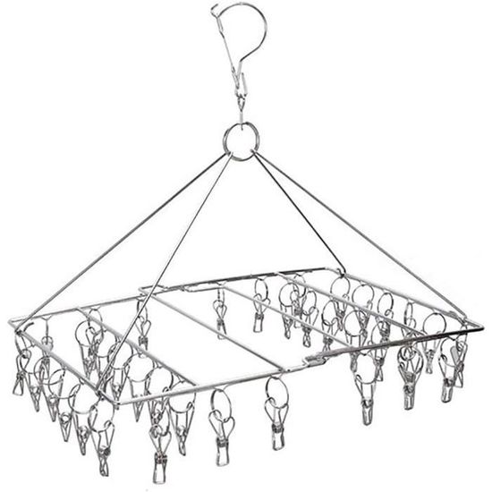 Lot De 2 Pinces à Linge Suspendues En Bois Et Métal - Avec Boucle De Suspension - Pour Torchons De Cuisine, Salon, Salle De Bain