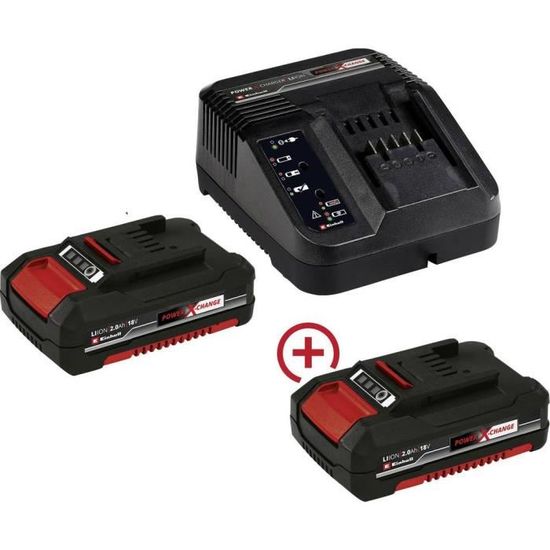 Batterie Li-ion Einhell PXC-Twinpack 18V 4Ah Power X-Change 4511489 -  Secteur - Contrôle LED - Cdiscount Bricolage